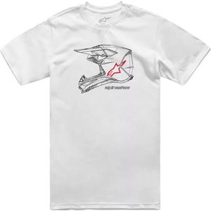 T-shirt Alpinestars MX-hjelm CSF hvid