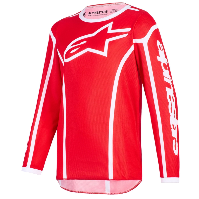 Alpinestars Fluid Apex børne motocrosstrøje rød/hvid