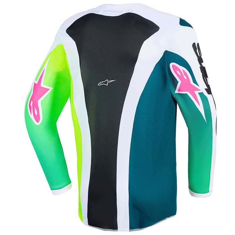 Alpinestars Fluid Portl børne motocross trøje grøn-hvid-sort