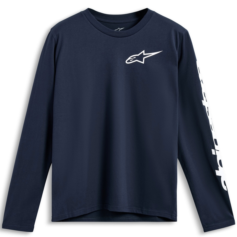 T-shirt Alpinestars Trackside CSF Langærmet, Blå