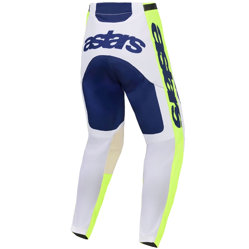 Alpinestars Racer Air Riway motocrossbukser lysegrå-fluo gul-blå