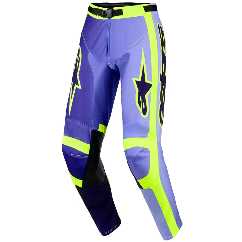 Alpinestars Racer Portl motocrossbukser lilla-fluo gul