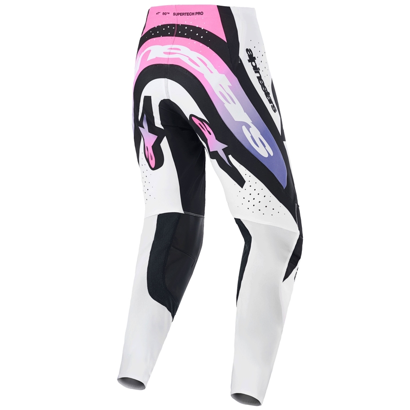 Alpinestars Supertech Pro Vista motocrossbukser hvid-lilla-sort