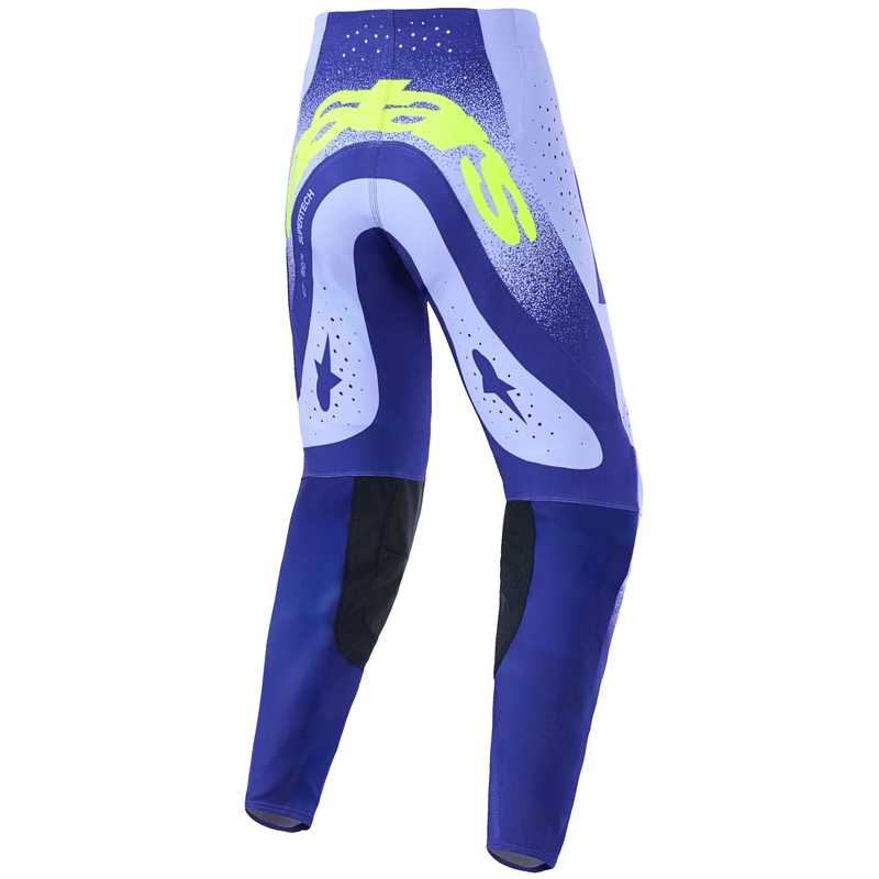 Alpinestars Supertech Scenz motocrossbukser lilla-fluo gul