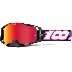 Motocross-briller 100% Armega Hiper Jett Special med rød plexiglas
