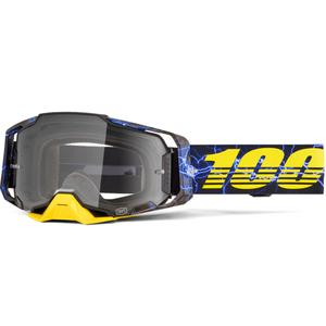 100% Armega Fury motocrossbriller med klar plexiglas