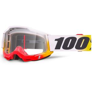 100% Accuri 2 Torken motocrossbriller med klar plexiglas