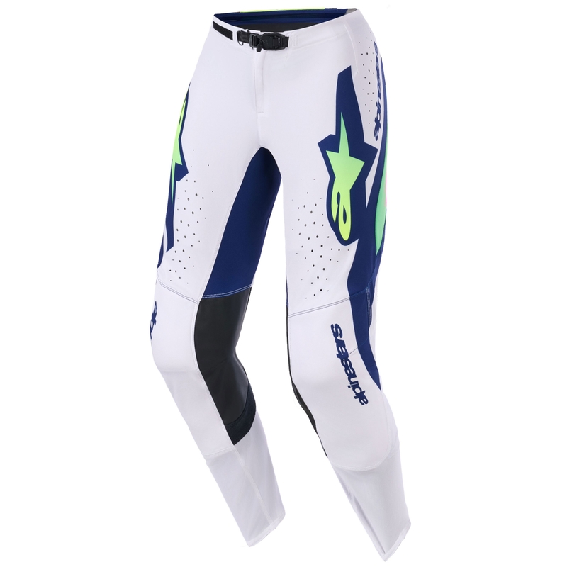 Alpinestars Supertech Vista motocrossbukser lysegrå-fluo gul-grøn-blå-pink