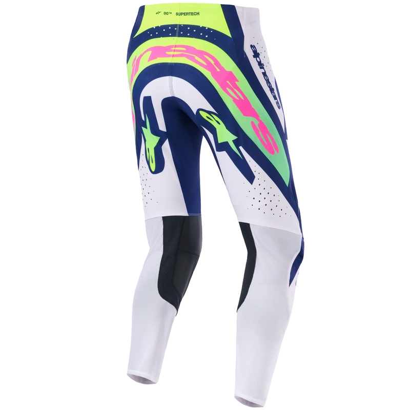 Alpinestars Supertech Vista motocrossbukser lysegrå-fluo gul-grøn-blå-pink