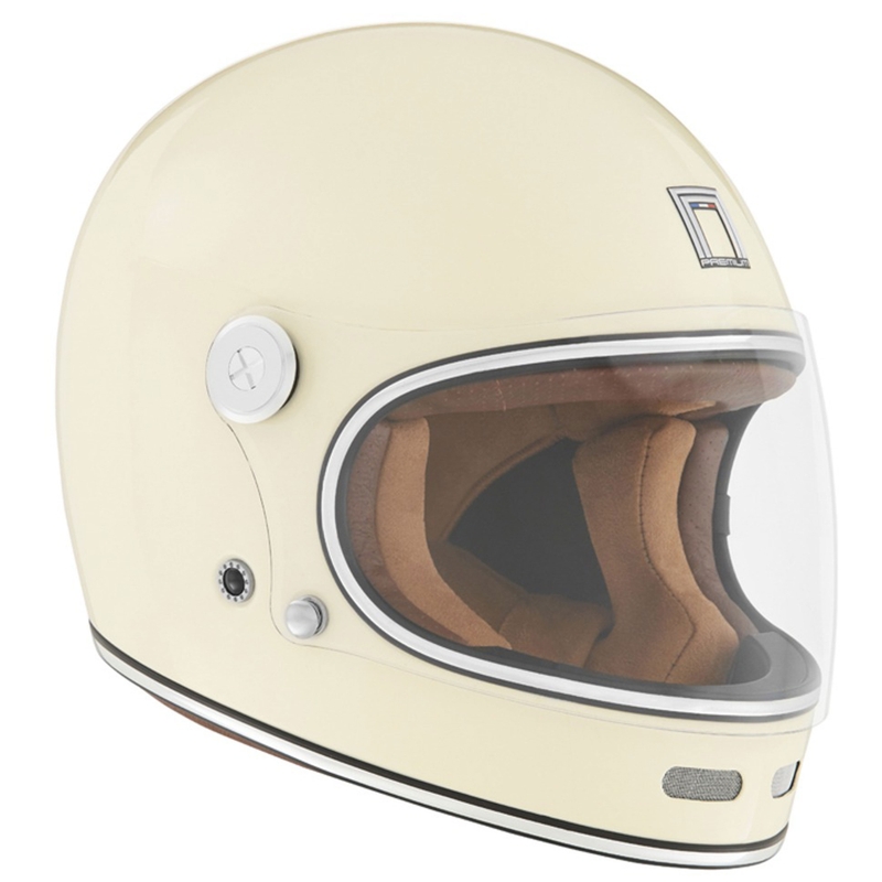 Fullface motorcykelhjelm NOX PREMIUM Revenge cremehvid