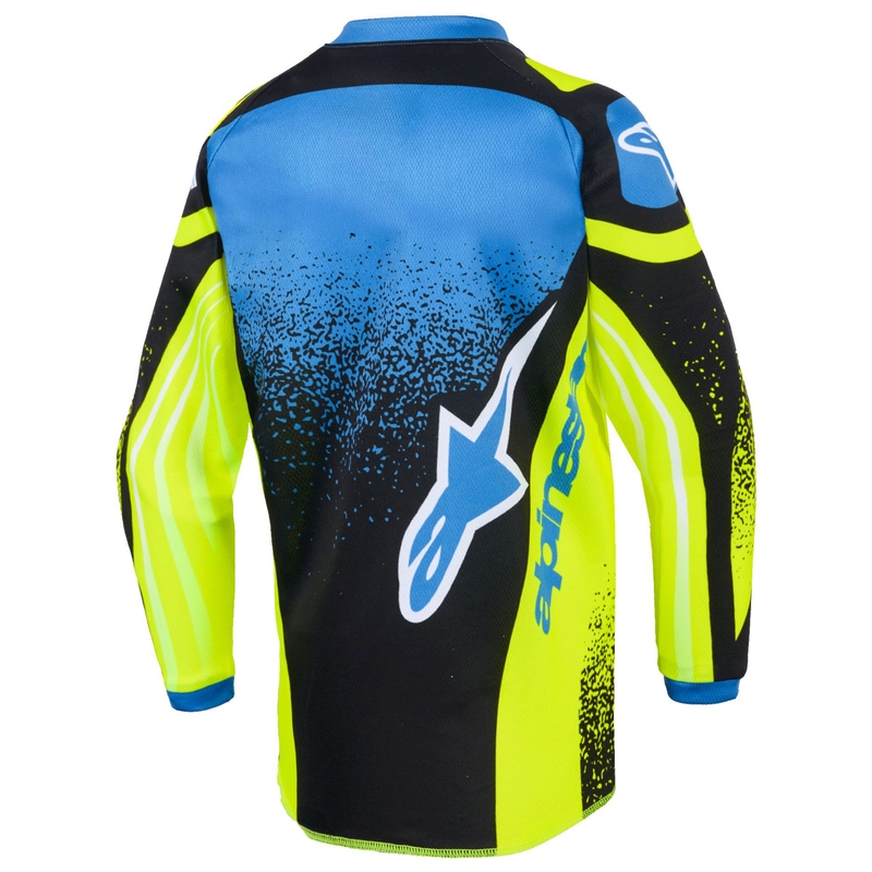 Crosstrøje Alpinestars Racer Nomur Børn, Mørkeblå-Fluo Gul-Sort