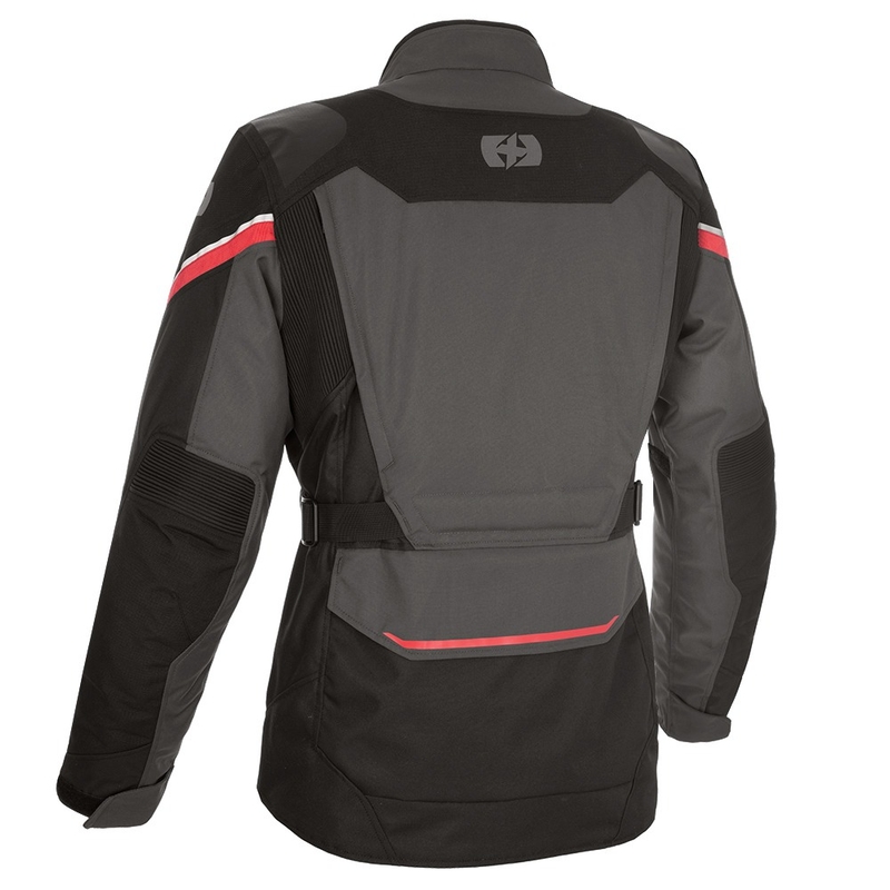 Oxford Montreal 4.0 Dry2Dry™ Motorcykeljakke Sort-Grå-Rød