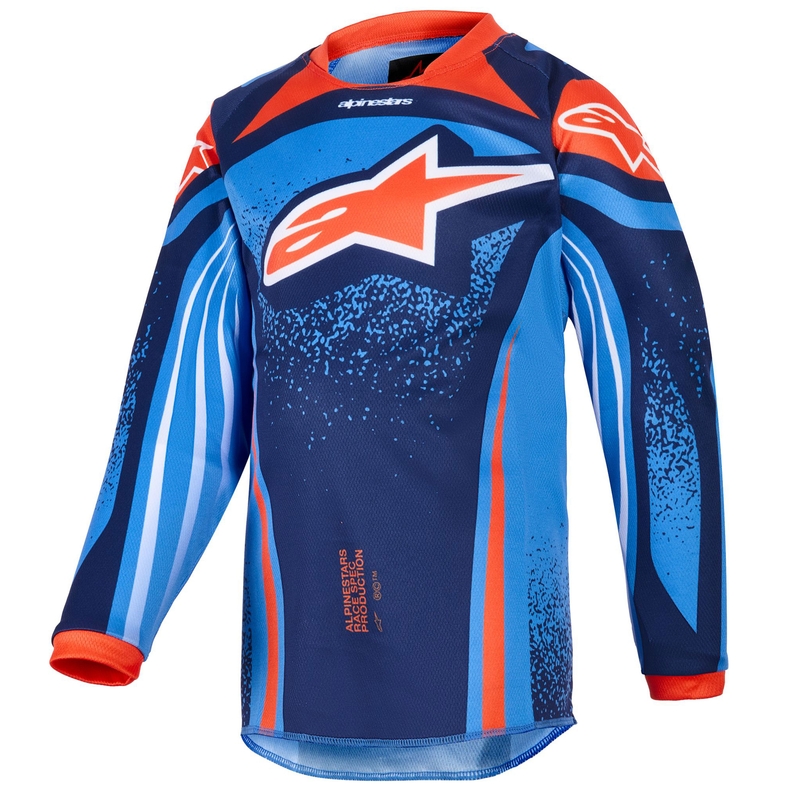 Motocrosstrøje Alpinestars Racer Nomur Børn Mørkeblå-Orange-Sort
