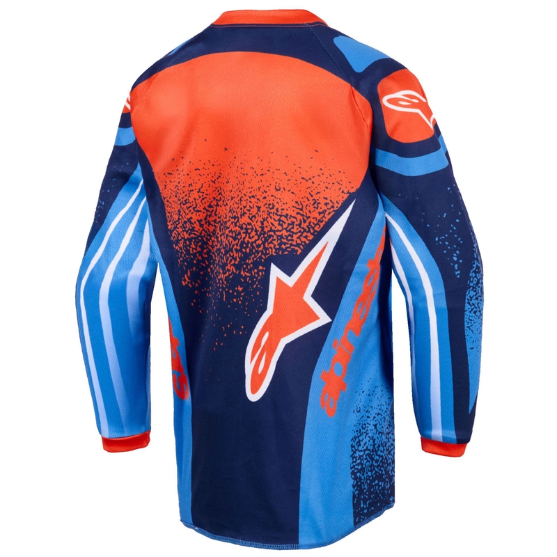Motocrosstrøje Alpinestars Racer Nomur Børn Mørkeblå-Orange-Sort