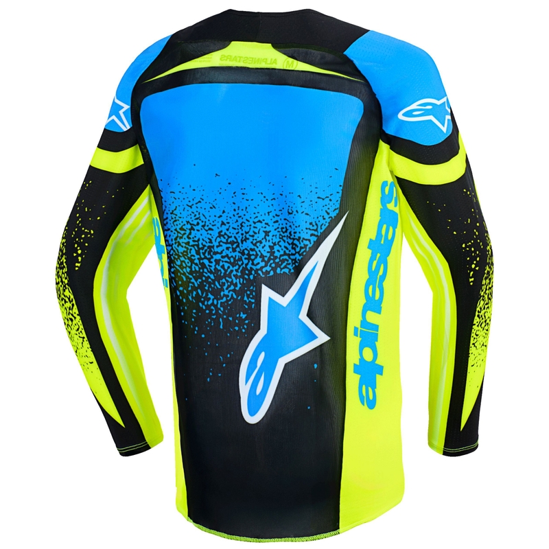 Alpinestars Techstar Nomur Børne Motocross Trøje Mørkeblå-Fluo Gul-Blå