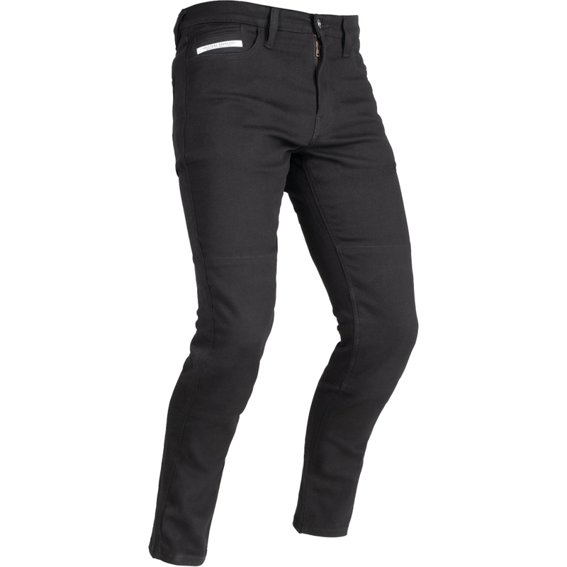 OXFORD ORIGINAL GODKENDTE SUPER STRETCH JEANS AA SLIM FIT cropped motorcykeljeans sorte