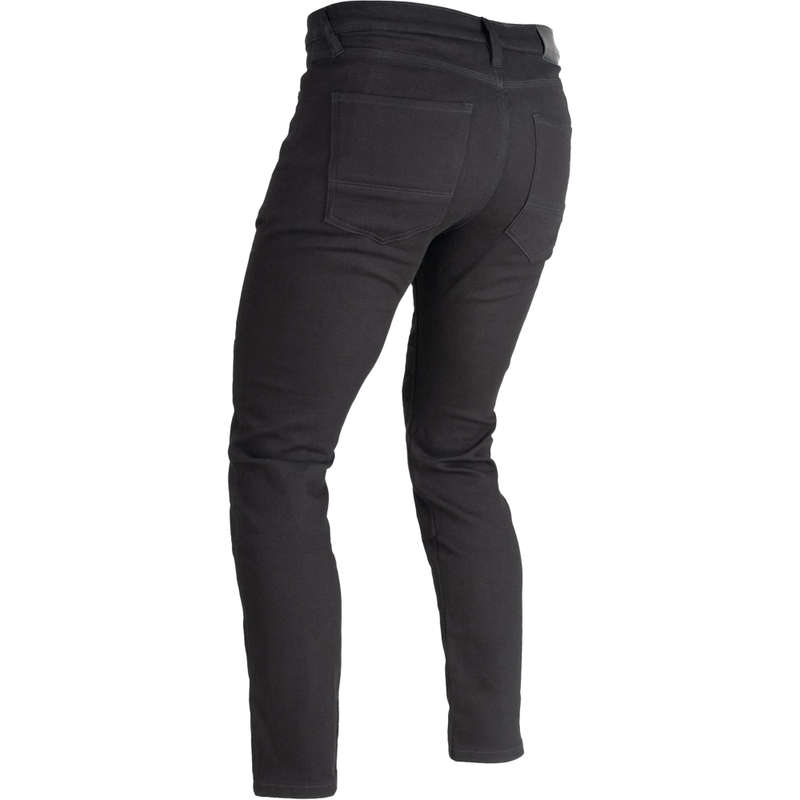 OXFORD ORIGINAL GODKENDTE SUPER STRETCH JEANS AA SLIM FIT cropped motorcykeljeans sorte
