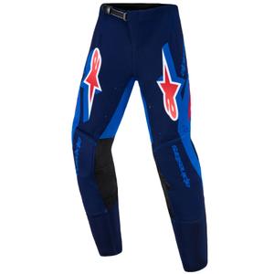 Alpinestars Supertech Vista Børn Motocrossbukser Mørkeblå-Koral-Koboltblå
