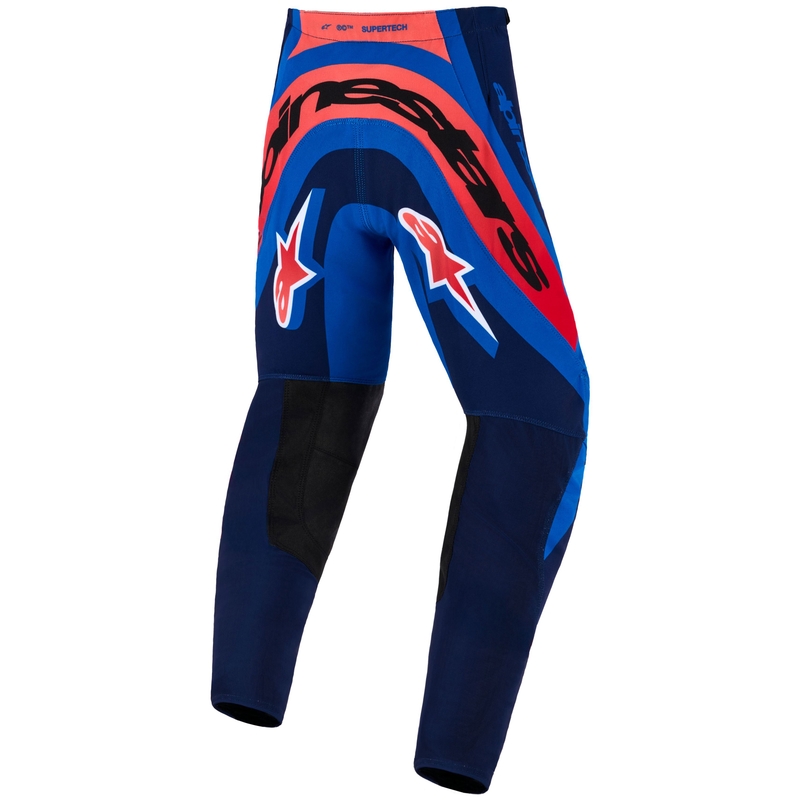 Alpinestars Supertech Vista Børn Motocrossbukser Mørkeblå-Koral-Koboltblå
