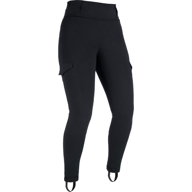 Dame motorcykelleggings med aramidforing Oxford Super Cargo sort