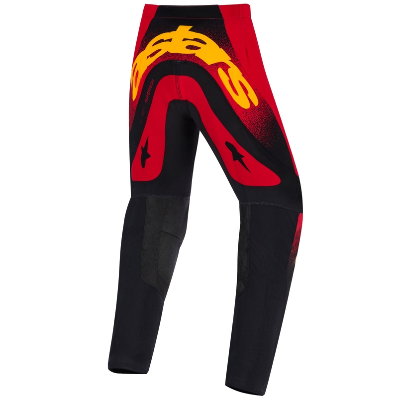 Alpinestars Supertech Scenz børne motocrossbukser rød-sort-gul