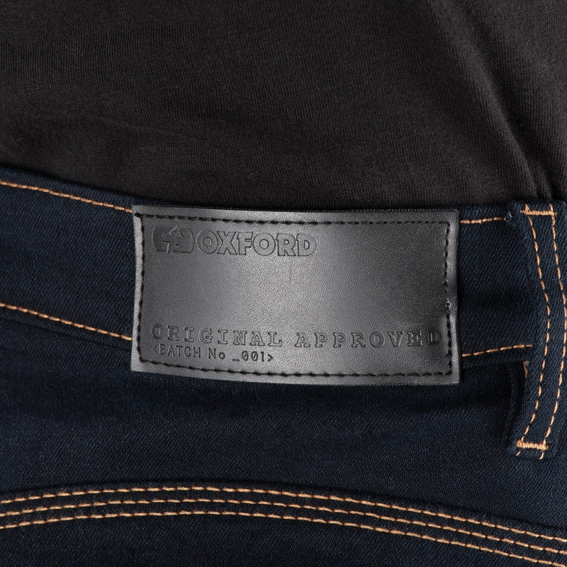 Dame motorcykeljeans OXFORD ORIGINAL GODKENDTE SUPER STRETCH JEANS AA SLIM FIT blå indigo