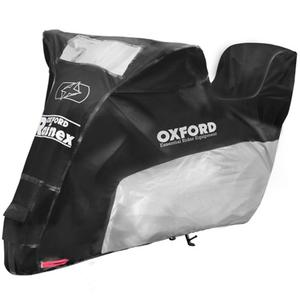 Oxford Rainex motorcykelovertræk med bagagerum, sort-sølv