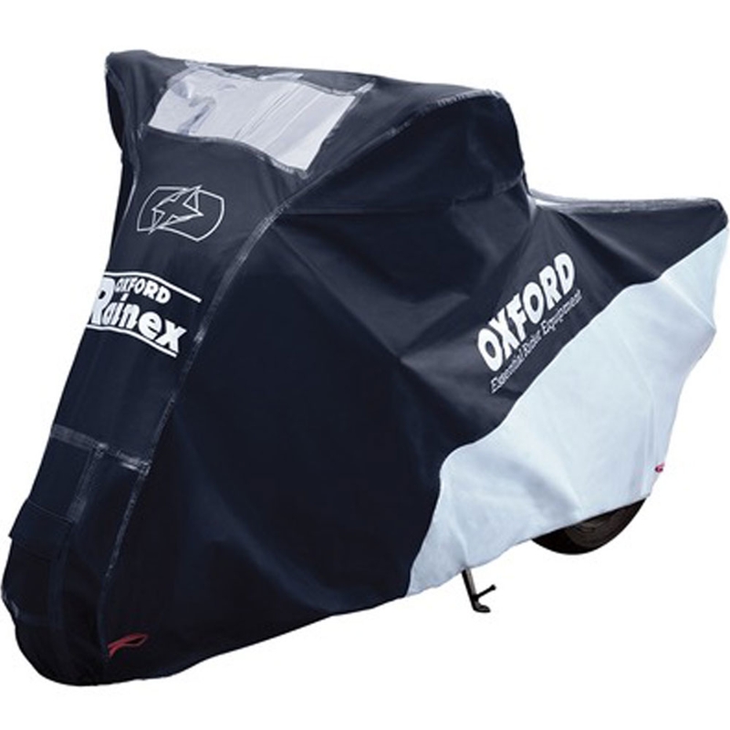 Oxford Rainex motorcykelbetræk sort-sølv