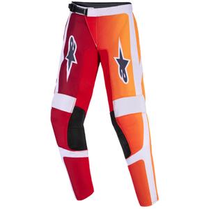 Alpinestars Fluid Portl børne motocrossbukser rød-orange-lysegrå