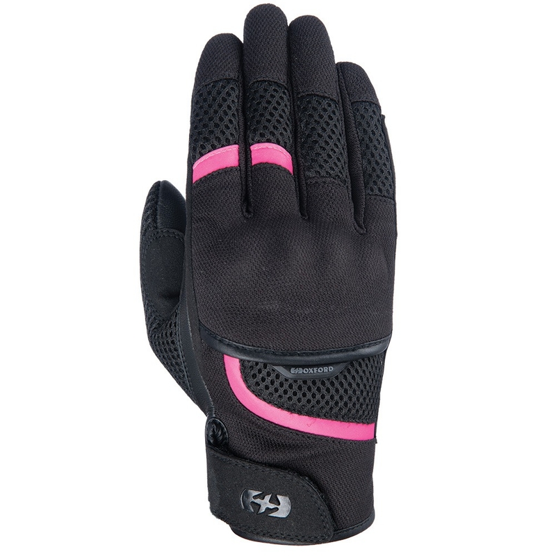 Dame motorcykelhandsker Oxford Brisbane sort-pink
