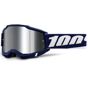 100% ACCURI 2 Mifflin motocrossbriller med sølvfarvet plexiglas