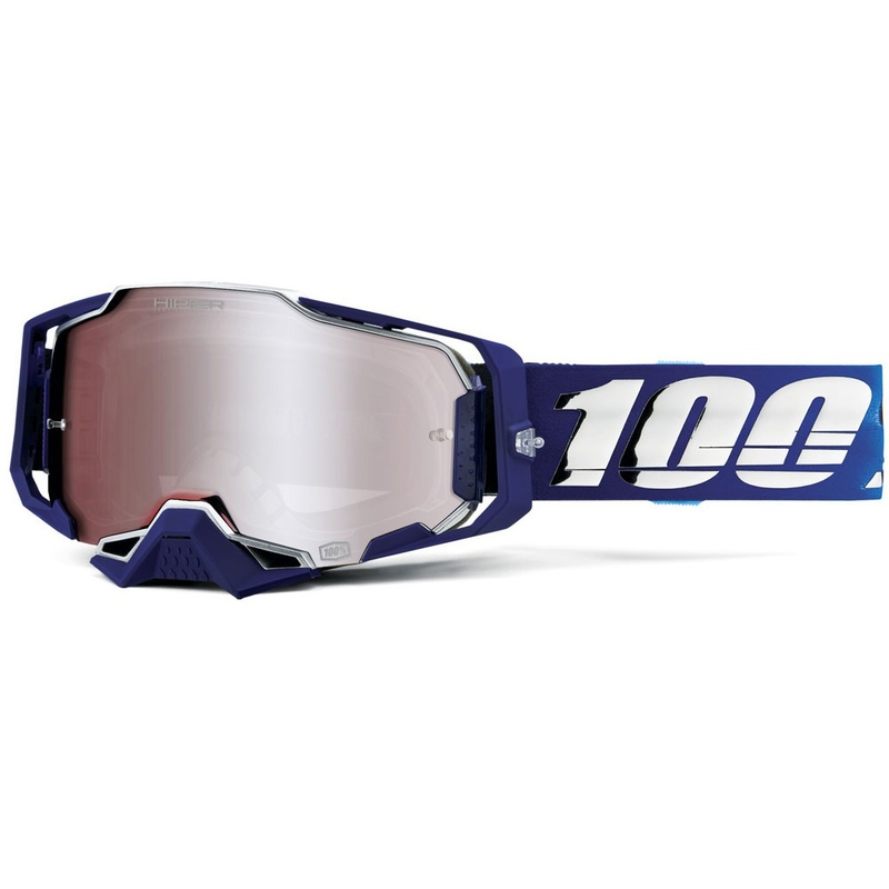 Motocross-briller 100% ARMEGA Hiper Novel med sølv plexiglas