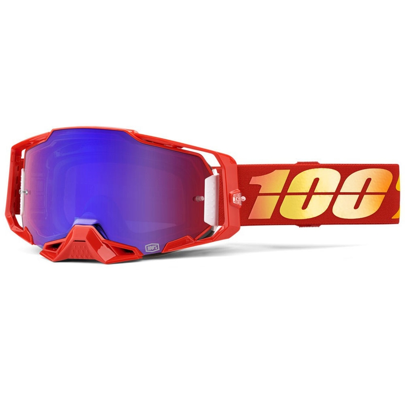 Motocross-briller 100% ARMEGA Nuketown med rød plexiglas