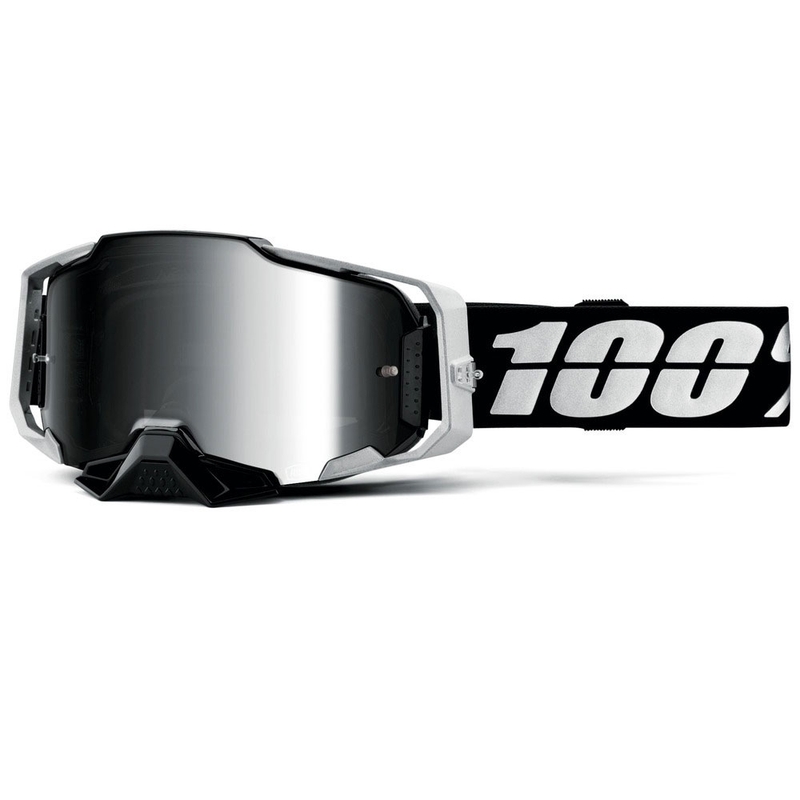 Motocross-briller 100% ARMEGA Reneen S2 med sølv plexiglas