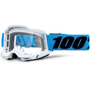 100% Accuri Novel motocrossbriller med klar plexiglas