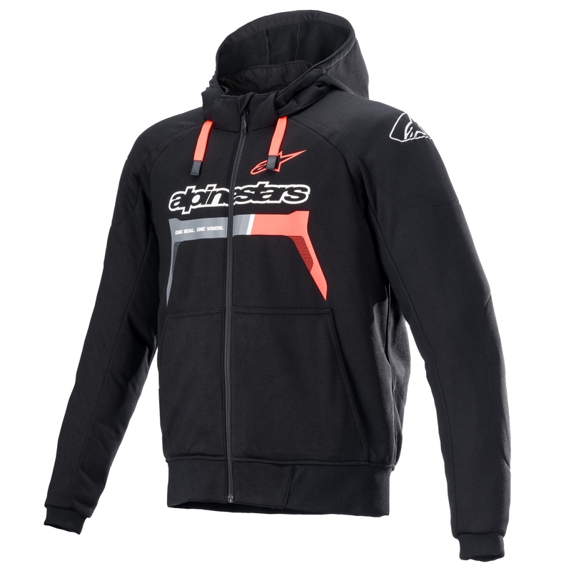Alpinestars Chrome Ignition hættetrøje sort-rød fluo-grå-hvid