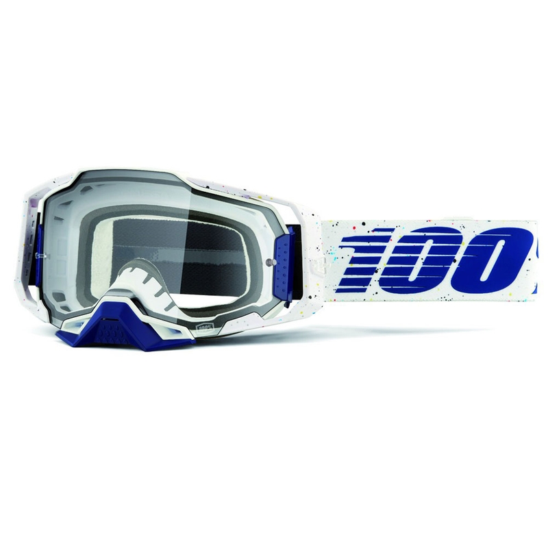 100% ARMEGA Solis motocrossbriller med klar plexiglas