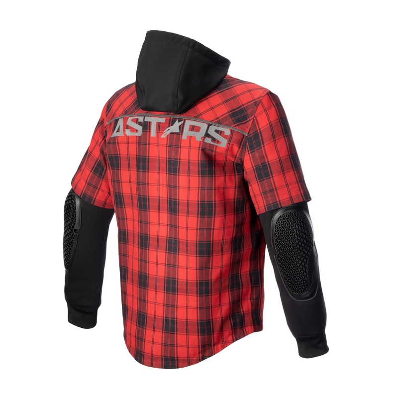 Alpinestars MO.ST.EQ Tartan motorcykelskjorte rød-sort