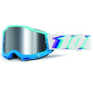 100% Accuri Stamino motocrossbriller med sølvspejlet plexiglas