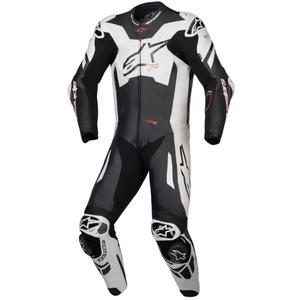 Læderdragt Alpinestars GP Plus V4 Sprint, Tech-Air kompatibel, sort-hvid-rød, fluorescerende
