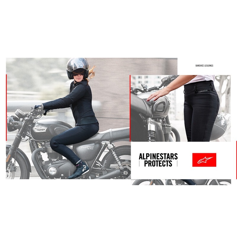 Alpinestars Banshee dame motorcykelleggings sort