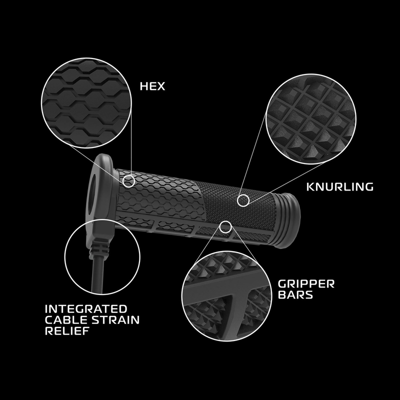 Oxford Hotgrips PRO Adventure varmegreb med integrerede betjeningselementer i grebet