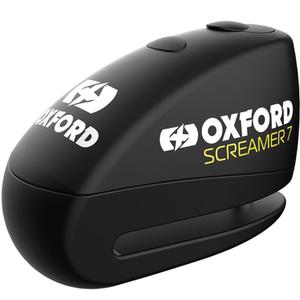 Oxford Screamer 7 skivebremselås med integreret alarm sort-sort