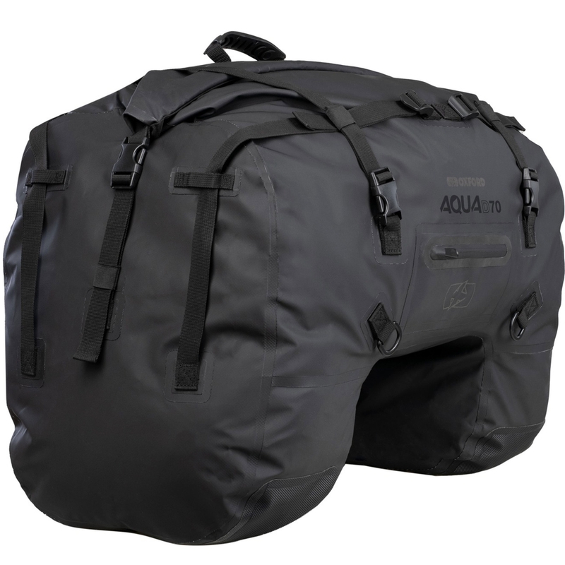 Oxford Aqua D-70 bagerste sadeltaske, sort