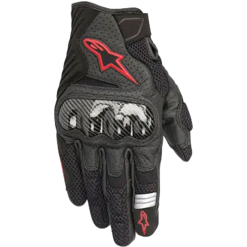 Alpinestars SMX-1 AIR 2 motorcykelhandsker sort-fluo rød