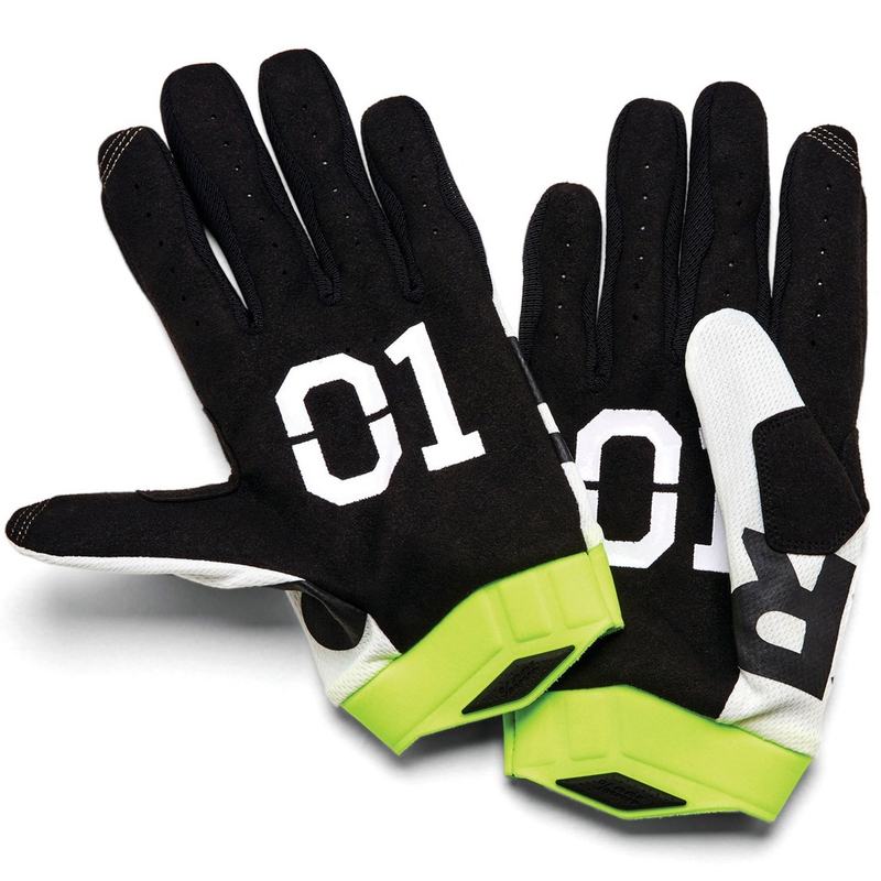 Motocrosshandsker 100% - USA ITRACK RACR hvide