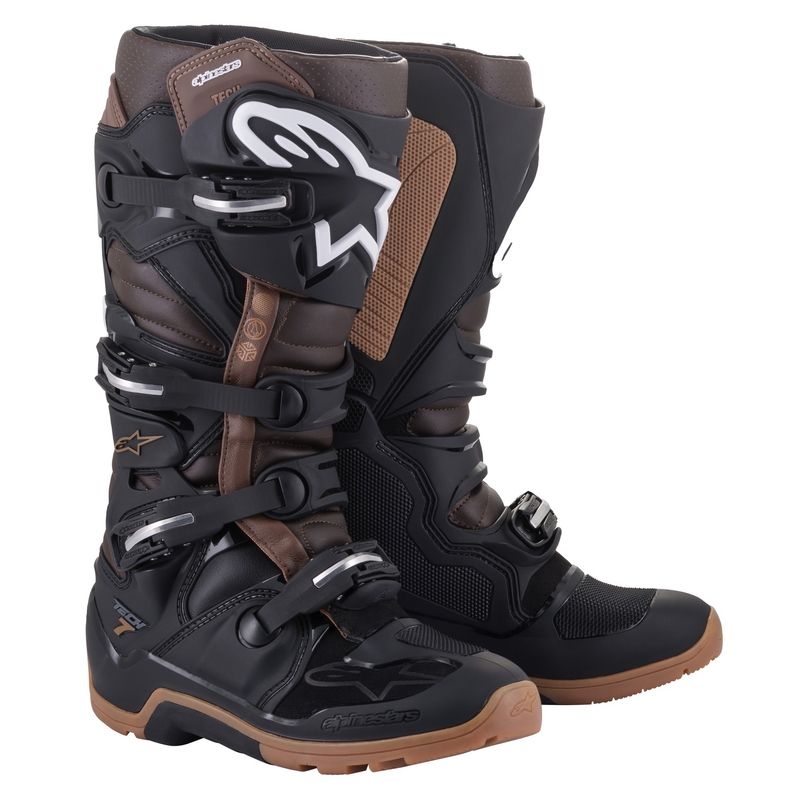 Motorcykelstøvler Alpinestars Tech 7 Enduro, Sort/Mørkebrun