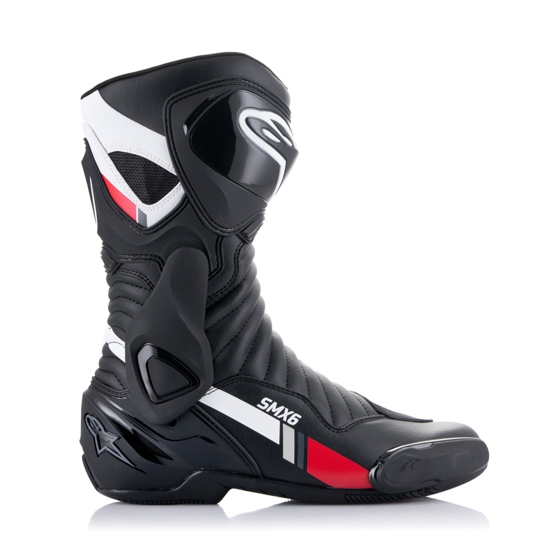 Alpinestars S-MX 6 motorcykelstøvler sort-hvid-grå-rød