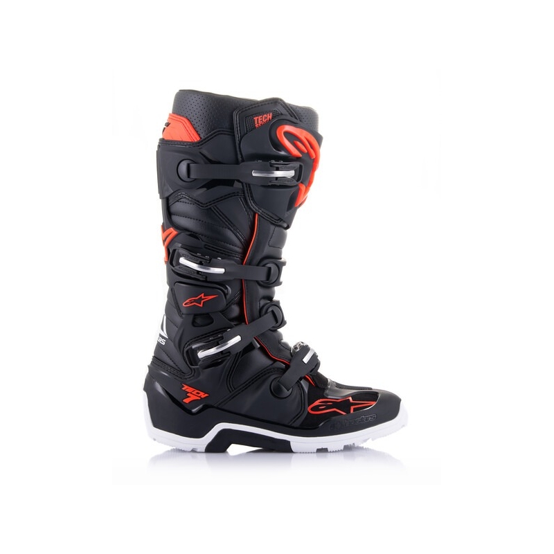 Motorcykelstøvler Motorcykelstøvler Alpinestars Tech 7 Enduro sort-rød fluo-hvid Tech 7 Enduro sort-rød fluo-hvid