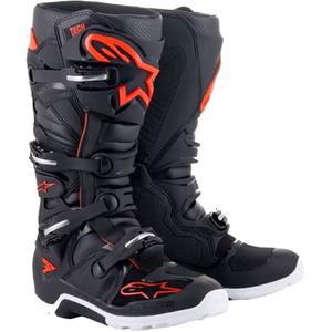 Motorcykelstøvler Motorcykelstøvler Alpinestars Tech 7 Enduro sort-rød fluo-hvid Tech 7 Enduro sort-rød fluo-hvid